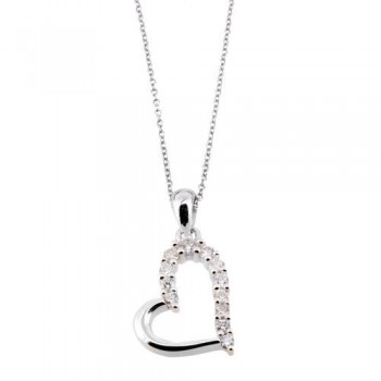 Ασημένιο κολιέ καρδιά 925