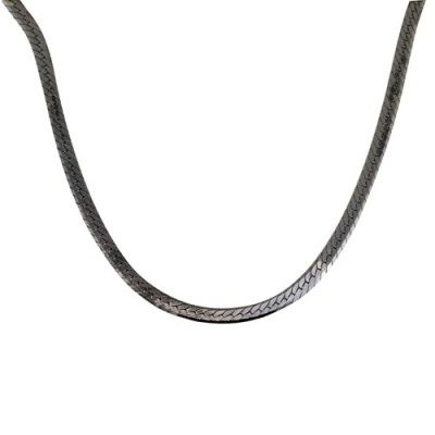 Ασημένιο κολιέ αλυσίδα 925 με μαύρο επιπλατίνωμα