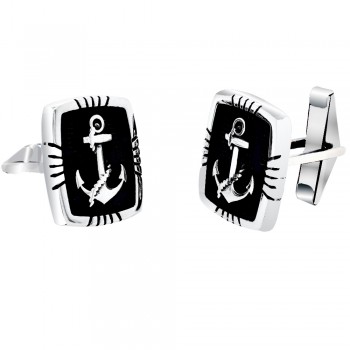 Ασημένια μανικετόκουμπα άγκυρα 925