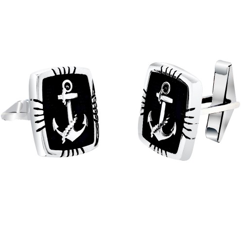 Ασημένια μανικετόκουμπα άγκυρα 925