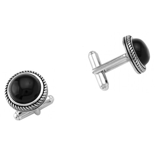 Ασημένια μανικετόκουμπα 925 με όνυχα