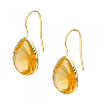 Ασημένια επιχρυσωμένα σκουλαρίκια σταγόνες 925