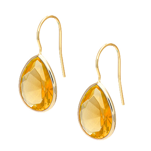 Ασημένια επιχρυσωμένα σκουλαρίκια σταγόνες 925