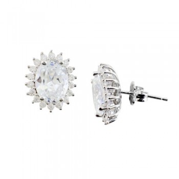 Ασημένια σκουλαρίκια ροζέτες 925