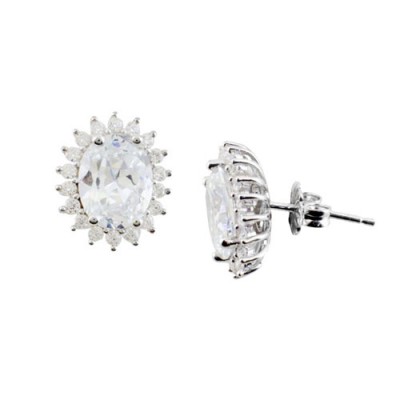 Ασημένια σκουλαρίκια ροζέτες 925