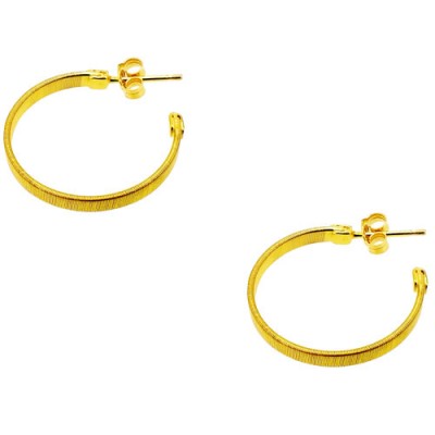 Ασημένια επιχρυσωμένα σκουλαρίκια κρίκοι 925