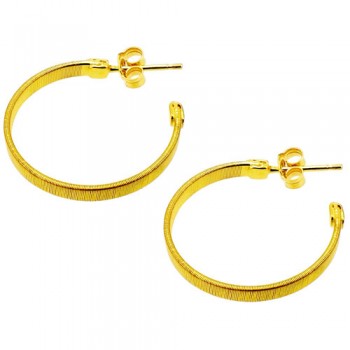 Ασημένια επιχρυσωμένα σκουλαρίκια κρίκοι 925