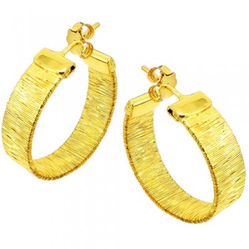 Ασημένια επιχρυσωμένα σκουλαρίκια κρίκοι 925