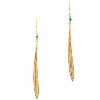 Ασημένια επιχρυσωμένα σκουλαρίκια φύλλα 925