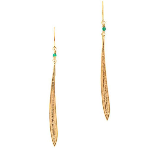 Ασημένια επιχρυσωμένα σκουλαρίκια φύλλα 925