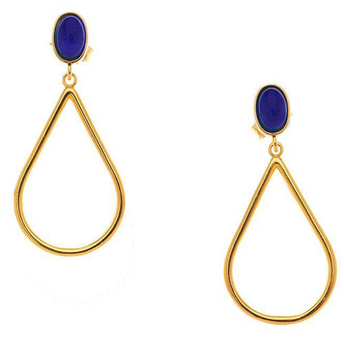 Ασημένια επιχρυσωμένα σκουλαρίκια σταγόνες 925