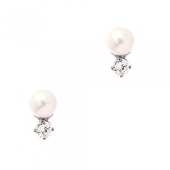 Ασημένια σκουλαρίκια 925 με μαργαριτάρια