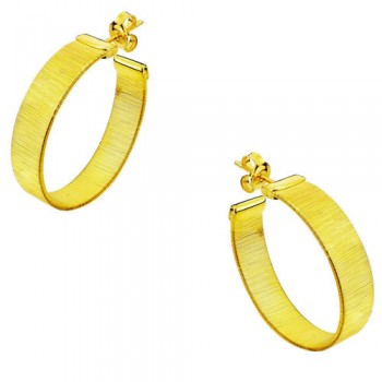 Ασημένια επιχρυσωμένα σκουλαρίκια κρίκοι 925