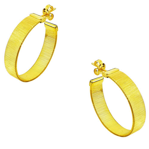 Ασημένια επιχρυσωμένα σκουλαρίκια κρίκοι 925