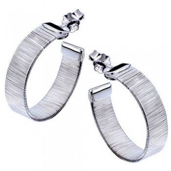 Ασημένια επιπλατινωμένα σκουλαρίκια κρίκοι 925