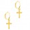 Ασημένια επιχρυσωμένα κρικάκια 925 με σταυρό
