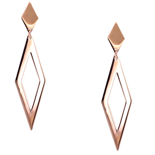 Ασημένια σκουλαρίκια 925 σε ροζ χρώμα