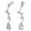 Ασημένια σκουλαρίκια σταγόνες 925 με ζιργκόν