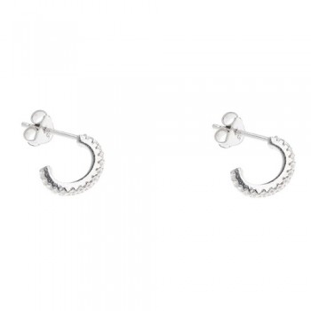 Ασημένια σκουλαρίκια κρικάκια 925 με ζιργκόν