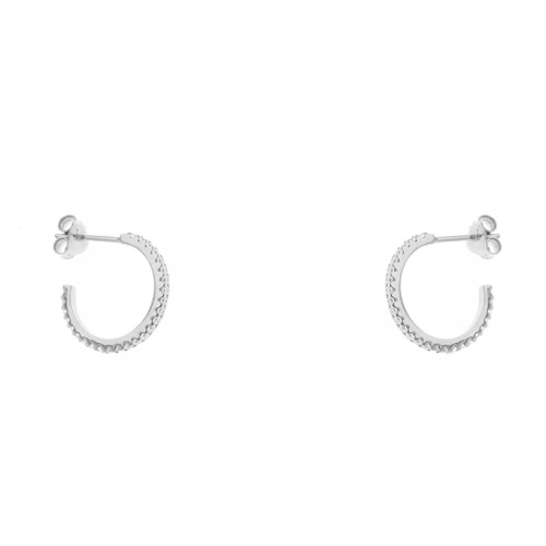 Ασημένια σκουλαρίκια κρίκοι 925 με ζιργκόν