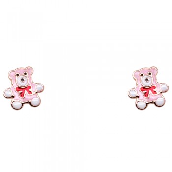 Ασημένια παιδικά σκουλαρίκια αρκουδάκια 925