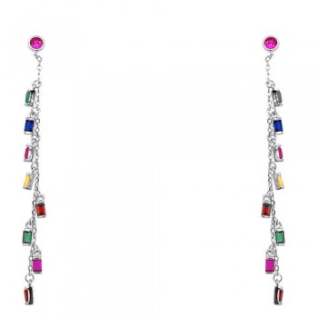 Ασημένια κρεμαστά σκουλαρίκια 925