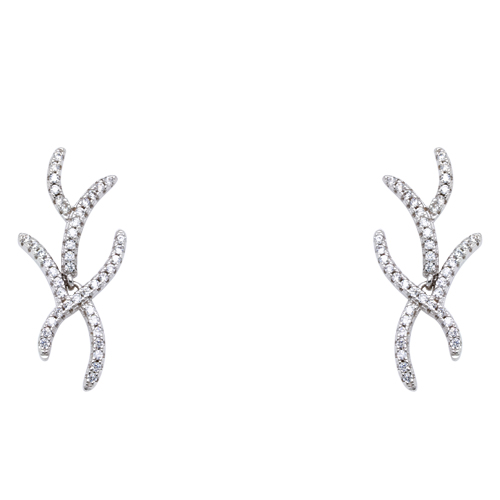 Ασημένια σκουλαρίκια 925 με ζιργκόν