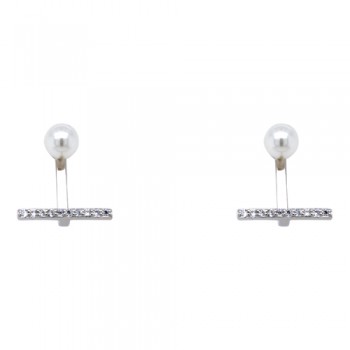 Ασημένια σκουλαρίκια ear jackets 925