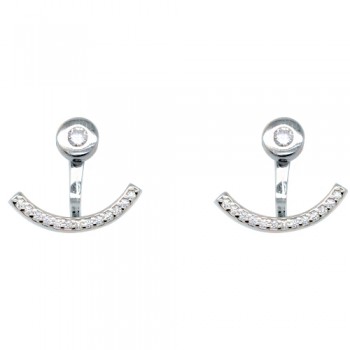 Ασημένια σκουλαρίκια ear jackets 925