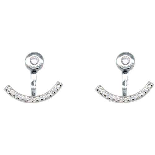 Ασημένια σκουλαρίκια ear jackets 925