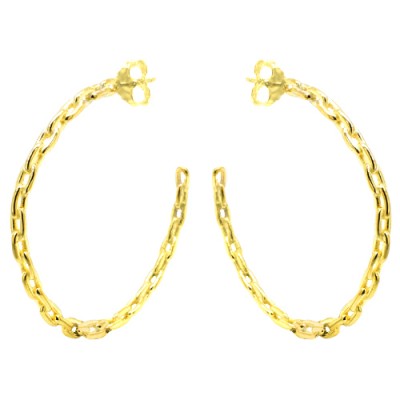 Ασημένια επιχρυσωμένα σκουλαρίκια κρίκοι 925