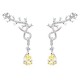Ασημένια σκουλαρίκια σταγόνες 925 με ζιργκόν