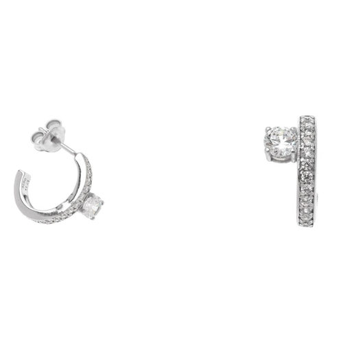 Ασημένια σκουλαρίκια κρικάκια 925 με ζιργκόν