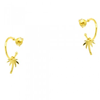 Ασημένια επιχρυσωμένα κρικάκια 925 με φοίνικες