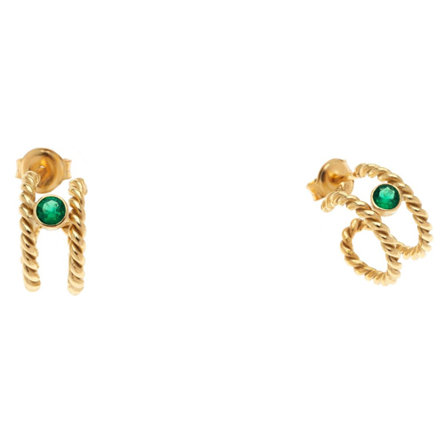 Ασημένια επιχρυσωμένα σκουλαρίκια κρικάκια 925