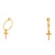 Ασημένια επιχρυσωμένα κρικάκια 925 με σταυρό