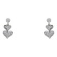 Ασημένια σκουλαρίκια καρδιές 925 με ζιργκόν
