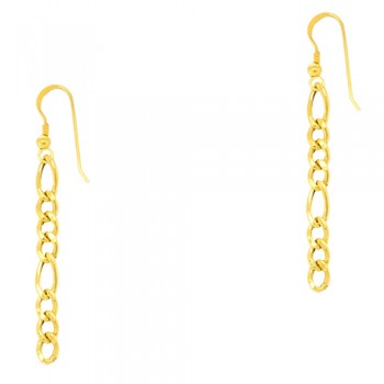 Ασημένια επιχρυσωμένα κρεμαστά σκουλαρίκια αλυσίδα 925