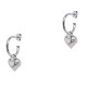 Ασημένια σκουλαρίκια κρικάκια 925 με καρδιές