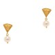Ασημένια επιχρυσωμένα ημικρεμαστά σκουλαρίκια 925