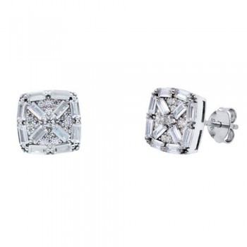 Ασημένια σκουλαρίκια 925 με ζιργκόν