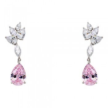 Ασημένια κρεμαστά σκουλαρίκια σταγόνες 925