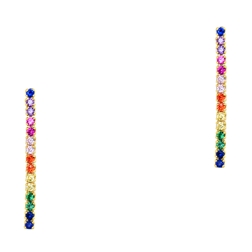 Ασημένια επιχρυσωμένα σκουλαρίκια 925 με ζιργκόν