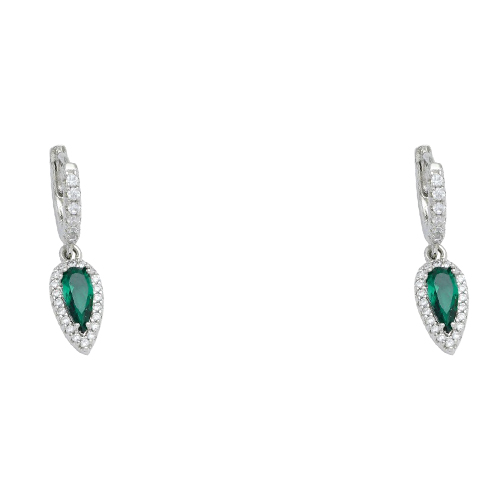 Ασημένια σκουλαρίκια κρικάκια 925 με σταγόνες