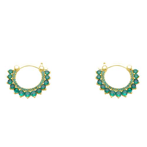 Ασημένια επιχρυσωμένα σκουλαρίκια κρικάκια 925