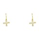 Ασημένια επιχρυσωμένα σκουλαρίκια κρικάκια 925 με σταυρούς