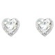 Ασημένια σκουλαρίκια καρδιές 925 με ζιργκόν