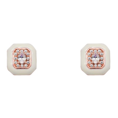 Ασημένια σκουλαρίκια 925 σε ροζ χρώμα