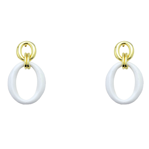 Ασημένια επιχρυσωμένα σκουλαρίκια 925 με σμάλτο