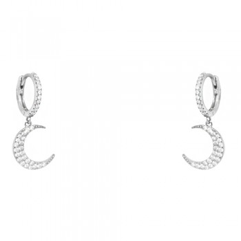 Ασημένια σκουλαρίκια κρικάκια φεγγάρια 925